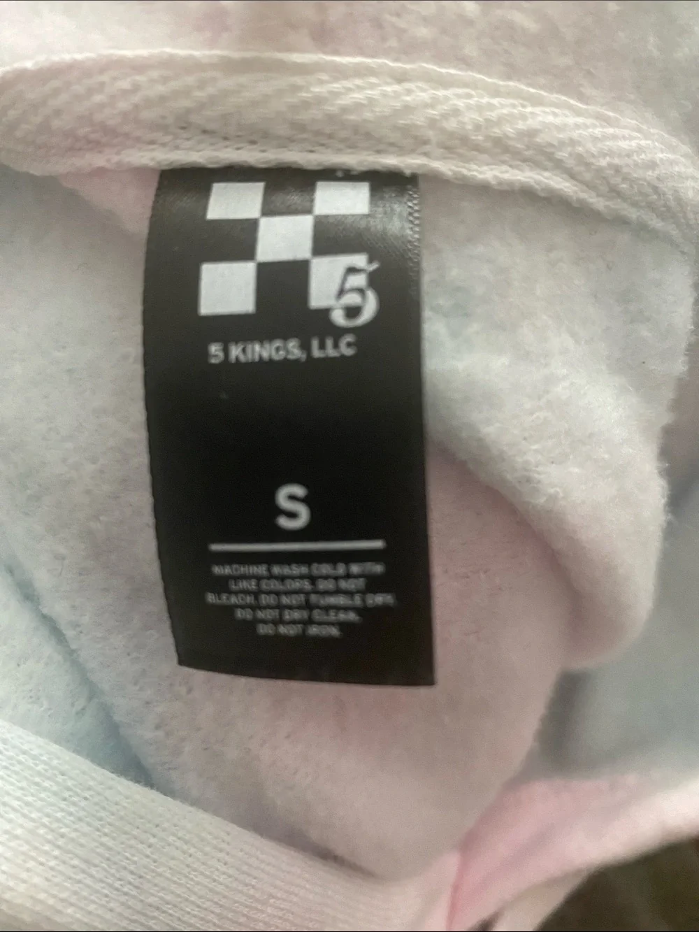5 kings crop tye dye hoodie size Small/medium   NWT - Picture 6 of 7